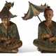 A PAIR OF REGENCY POLYCHROME-JAPANNED PAPIER-MACHE CHINESE FIGURES - photo 1