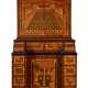 A SOUTH GERMAN BRASS-MOUNTED EBONIZED, BURR BIRCH, FRUITWOOD AND MARQUETRY BUREAU CABINET - photo 1