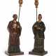 A PAIR OF NORTH EUROPEAN POLYCHROME-DECORATED FIGURES - фото 1