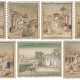 A SET OF SEVEN CHINESE EXPORT AND CARTON PIERRE FRAMED WALLPAPER PANELS - Foto 1