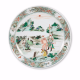 Grand plat Chine - XIXe siècle Porcelaine décorée en émaux polychromes - Foto 1
