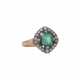 Ring mit Smaragd und Diamanten von zus. ca 0,4 ct, - photo 1
