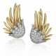 NO RESERVE | TIFFANY & CO., JEAN SCHLUMBERGER DIAMOND AND GOLD 'FLAME' EARRINGS - Foto 1