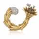 NO RESERVE | TIFFANY & CO., JEAN SCHLUMBERGER DIAMOND AND GOLD BROOCH - Foto 1