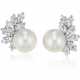 NO RESERVE | CULTURED PEARL AND DIAMOND EARRINGS - Foto 1