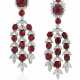 RUBY AND DIAMOND EARRINGS - photo 1