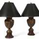 A PAIR OF FRENCH PARCEL-GILT AND PATINATED BRONZE VASES, MOUNTED AS LAMPS - фото 1