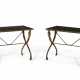 A PAIR OF PARCEL-GILT CAST IRON OCCASIONAL TABLES - фото 1
