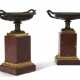 A PAIR OF FRENCH ORMOLU, PATINATED BRONZE AND ROUGE GRIOTTE MARBLE TAZZE - photo 1