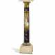 AN ORMOLU AND ONYX-MOUNTED COBALT BLUE-GROUND SEVRES STYLE PORCELAIN PEDESTAL - Foto 1
