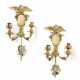 A PAIR OF LOUIS XVI ORMOLU AND SILVER TWIN-BRANCH WALL-LIGHTS - Foto 1