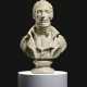 A WHITE MARBLE BUST OF A MAN - фото 1