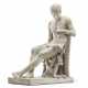 A CONTINENTAL CARVED MARBLE FIGURE OF HERCULES - фото 1