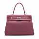 A BOIS DE ROSE SWIFT LEATHER TRAVEL KELLY 50 WITH PALLADIUM HARDWARE - фото 1