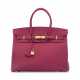 A ROUGE GRENAT TOGO LEATHER BIRKIN 35 WITH GOLD HARDWARE - фото 1