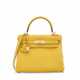 AN AMBRE TOGO LEATHER RETOURNÉ KELLY 28 WITH GOLD HARDWARE - фото 1