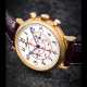 BREGUET. AN 18K PINK GOLD CHRONOGRAPH WRISTWATCH WITH ENAMEL DIAL AND TACHYMETER SCALE - фото 1