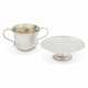 A GEORGE II PROVINCIAL SILVER PORRINGER AND TAZZA - photo 1