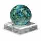 A SPHERE OF MALACHITE WITH CHRYSOCOLLA - photo 1