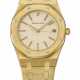 AUDEMARS PIGUET. AN ATTRACTIVE 18K GOLD WRISTWATCH WITH SWEEP CENTRE SECONDS, DATE AND BRACELET - фото 1
