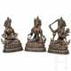 Drei zweiarmige Avalokiteshvara-Statuen, Nepal, 20. Jhdt. - фото 1