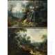 Ein Paar Landschaftsbilder in originalen Barockrahmen, Niederlande, 1. Hälfte 17. Jhdt. - Foto 1