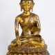 Large indochinese bronze Buddha - photo 1