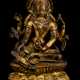 Feine feuervergoldete Bronze der Vasudhara - фото 1