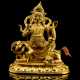 Feuervergoldete Bronze des Vaishravana auf einem Löwen - фото 1