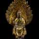 Feine feuervergoldete Bronze des Budda Shakyamuni - Foto 1