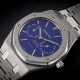 AUDEMARS PIGUET, ROYAL OAK DAY-DATE MOON-PHASE 25594ST ‘YVES KLEIN’ DIAL, A RARE AND DISTINCTIVE STEEL WRISTWATCH - photo 1