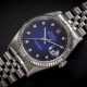 ROLEX, DATEJUST REF. 16234, A STEEL AND GOLD AUTOMATIC WRISTWATCH WITH DIAMOND-SET BLUE VIGNETTE DIAL - фото 1