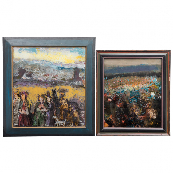 SETZ, MELCHIOR (19041989), 2 Hinterglasbilder figürliche und