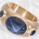 Ring: hochwertiger Goldschmiedering mit großem Sternsaphir von ca.6ct - фото 1