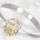 Ring: feiner Goldschmiedering mit ovalem Diamanten von ca. 0,8ct, Fancy Yellow - Foto 1
