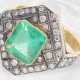 Ring: hochwertiger Art déco Ring mit Smaragd und Diamanten, ca. 2,7ct - фото 1