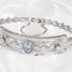 Armband: antikes, ausgesprochen schönes Diamant-Goldschmiedearmband aus der Zeit des Art déco, blauer Tropfen-Diamant, Platin, ca. 6,3ct - Foto 1