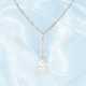 Kette/Anhänger: zierliches Platincollier mit hochwertigem Diamantbesatz, Marquise 0,81ct - Foto 1