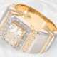 Ring: schwerer Goldschmiedering aus Platin und Gold, hochwertiger zartgelber Diamant von 1,547ct - photo 1