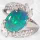 Ring: extravaganter Opal/Diamantring, vintage, Platin, ungetragen - Foto 1