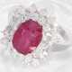 Ring: ehemals teurer Rubin/Diamant-Goldschmiedering, Burma-Rubin 2,89ct "NO HEAT", mit Gemstone-Report - фото 1