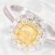 Ring: ungetragener, moderner Weißgoldring mit einem fancy Diamant von 1ct, inklusive GIA-Report - фото 1
