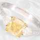 Ring: wertvoller neuwertiger Diamantring mit einem gelben Fancy Diamanten von 2ct und weißen Diamanten/Brillanten, mit GIA-Report - Foto 1
