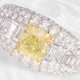 Ring: ungetragener, dekorativer und moderner Weißgoldring mit einem fancy Diamanten von 2ct, inklusive GIA-Report, insgesamt ca. 5,38ct - Foto 1
