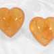 Granat: Paar feiner Mandarin-Granate in Herzform, zusammen ca. 14,72ct - Foto 1