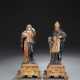Paar Miniatur-Skulpturen - Hl. Monika und Hl. Augustinus - photo 1