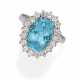Aquamarine Diamond Ring - фото 1