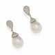 Pearl Diamond Earrings - Foto 1