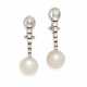 Pearl Diamond Earrings - фото 1