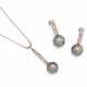 Tahiti Pearl Diamond Set: Earrings and Pendant Necklace - Foto 1